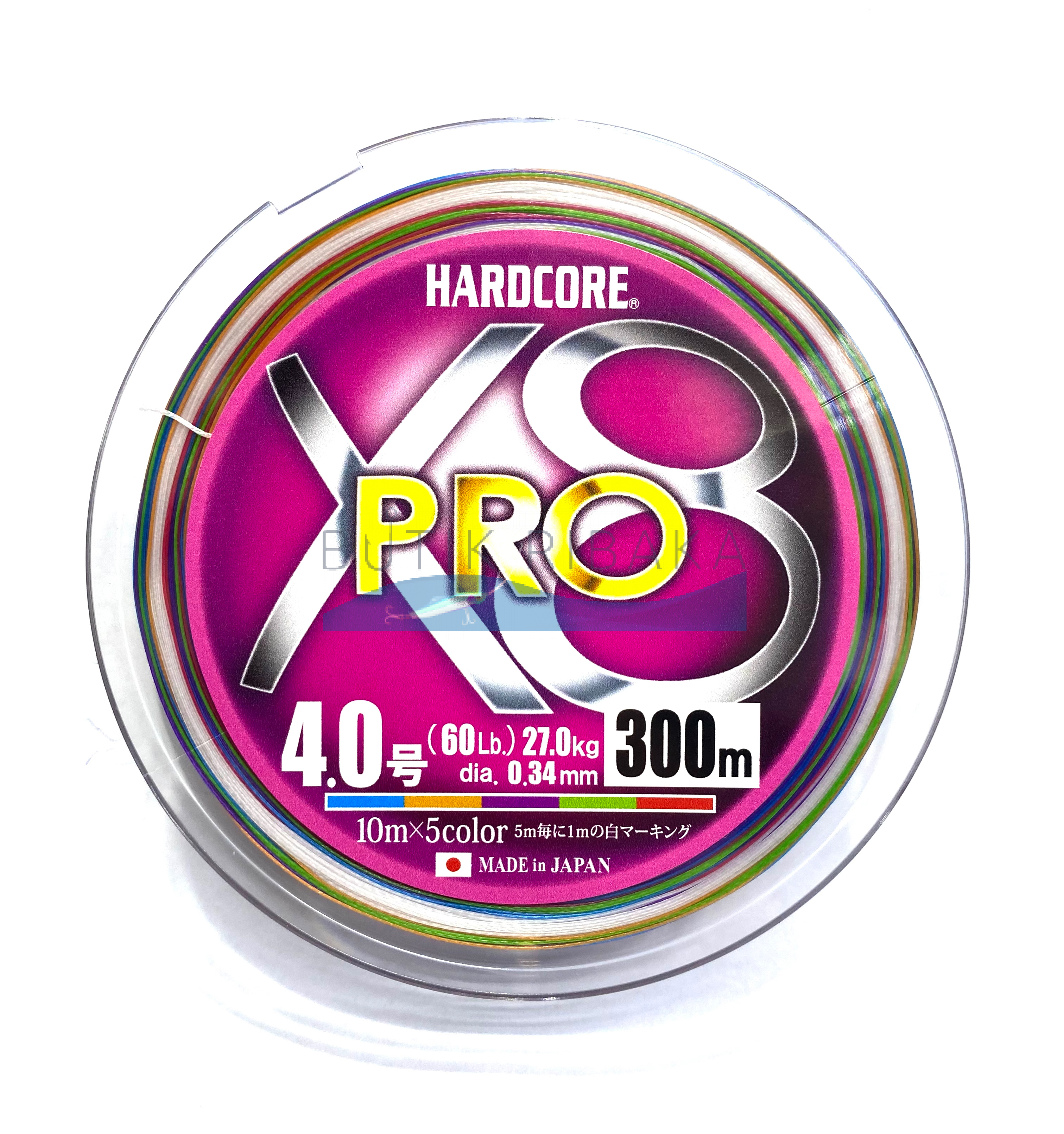 Плетеный шнур Duel Hard Core X8 Pro #4 (0.34мм) 300m