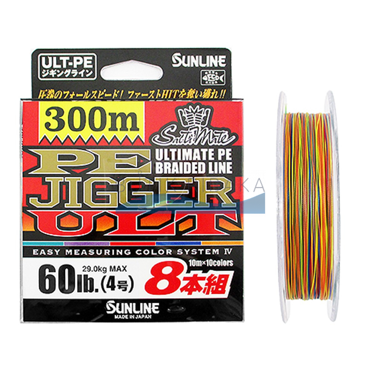 Плетеный шнур Sunline PE Jigger ULT 8 Braid #1.5 300m