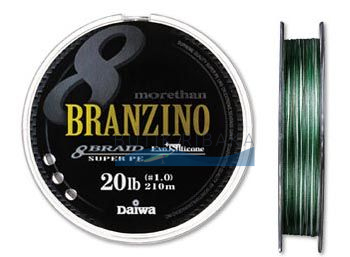 Плетеная леска Daiwa Morethan BRANZINO 8 Braid+Si/#0.8(16lb)-210м