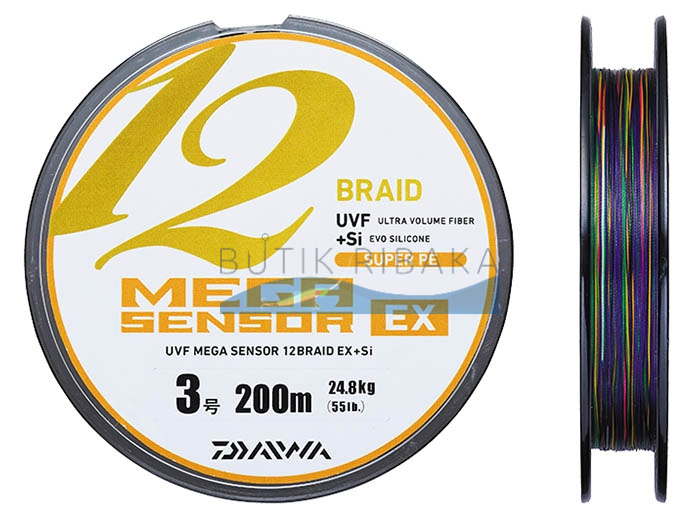 Плетеный шнур Daiwa Megasensor 12 Braid EX #3 - 150M