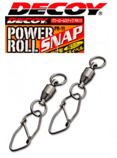 Вертлюги с застежками Decoy Power Roll Snap PR-11 #3 77Lb, 35кг (2шт)