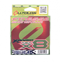 Плетеный YGK X-Braid Olltolos Finesse Shangrilla WX8 100m #0.6
