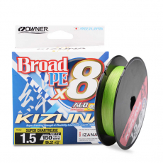 Плетеный шнур Owner Kizuna X8 Broad PE 0,15мм 135м