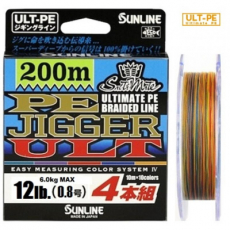 Плетеный шнур Sunline PE Jigger ULT (4braid) #0.8 200m