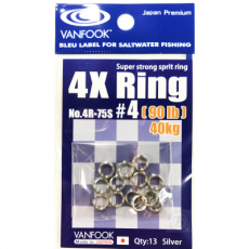 Заводные кольца Vanfook 4X Ring #4 90Lb (40 кг)