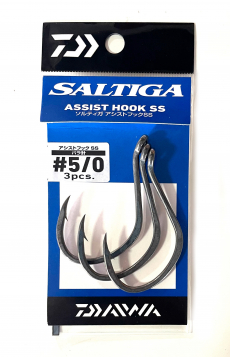 Крючки на сома Daiwa Saltiga Assist Hook 5/0 (3шт)