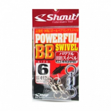 Вертлюги на подшипниках Shout PowerFull BB Swivel №5 187кг (2шт)