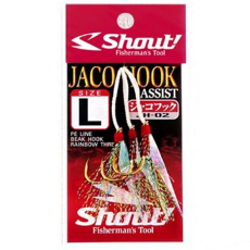 КРЮЧКИ ASSIST МОРСКИЕ SHOUT JACO HOOK JH-02 (LL)